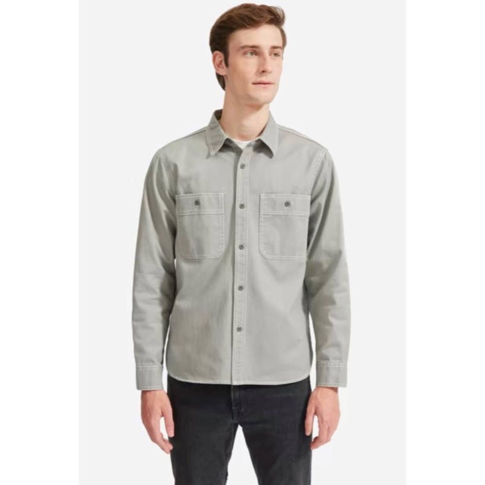 Everlane Men's Denim The Chore Overshirt in Shale